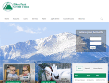 Tablet Screenshot of pikespeakcu.com